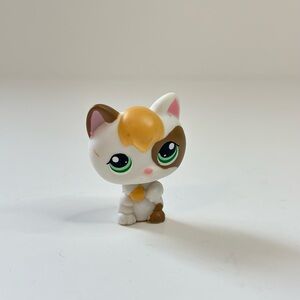LPS Calico Cat Kitten Standing #1461 White Cute Littlest Pet Shop Hasbro